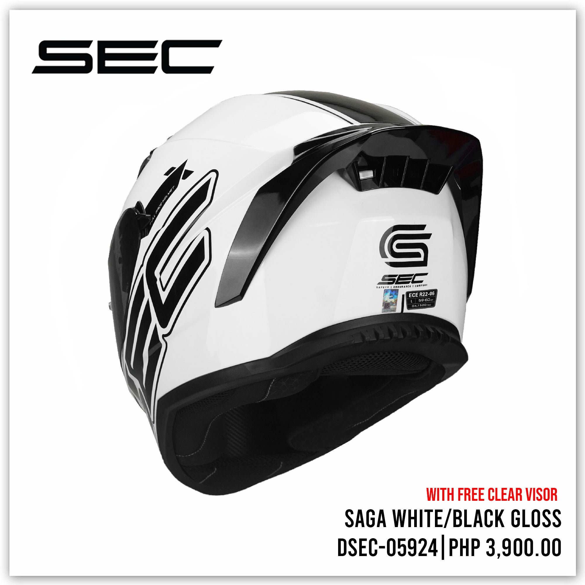 SAGA - Brand White/Black