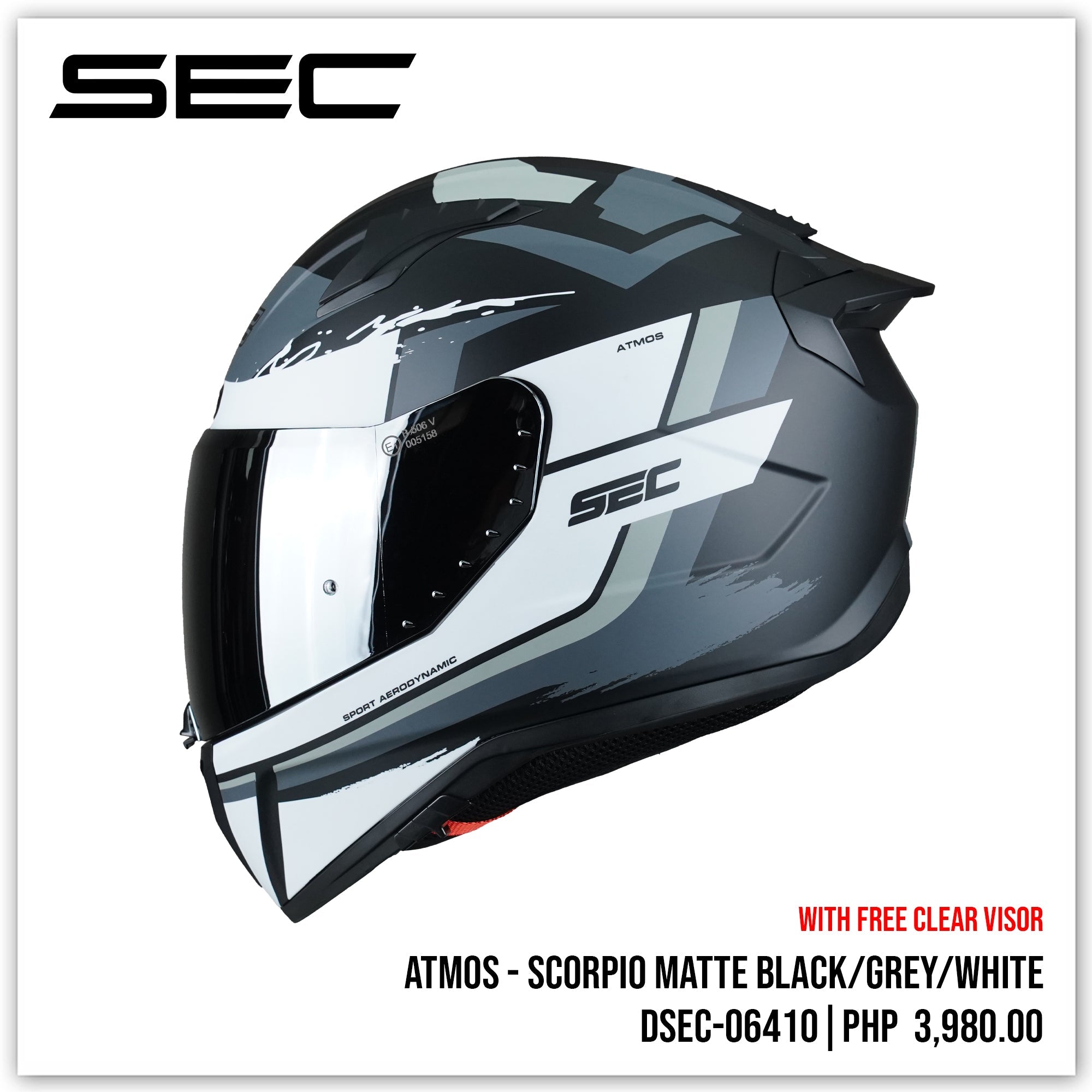 SEC ATMOS - SCORPIO (BLACK/GREY/WHITE)