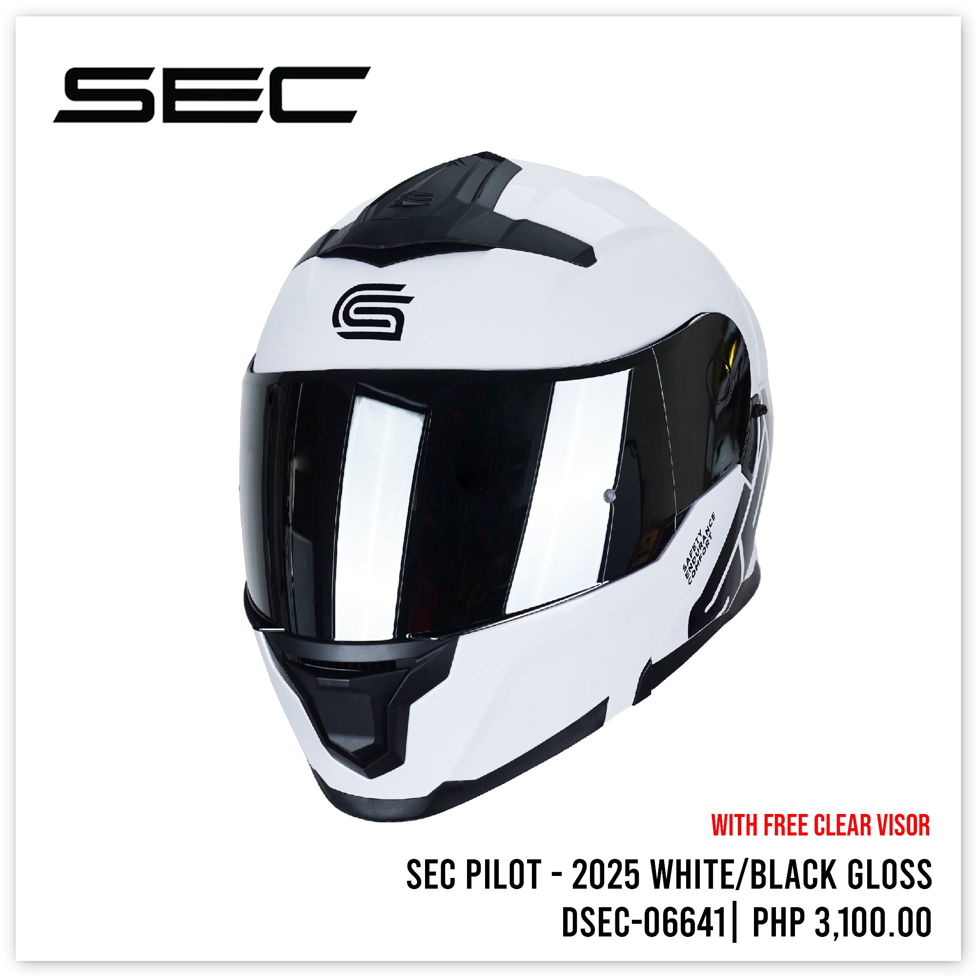 SEC PILOT - 2025 (WHITE/BLACK)
