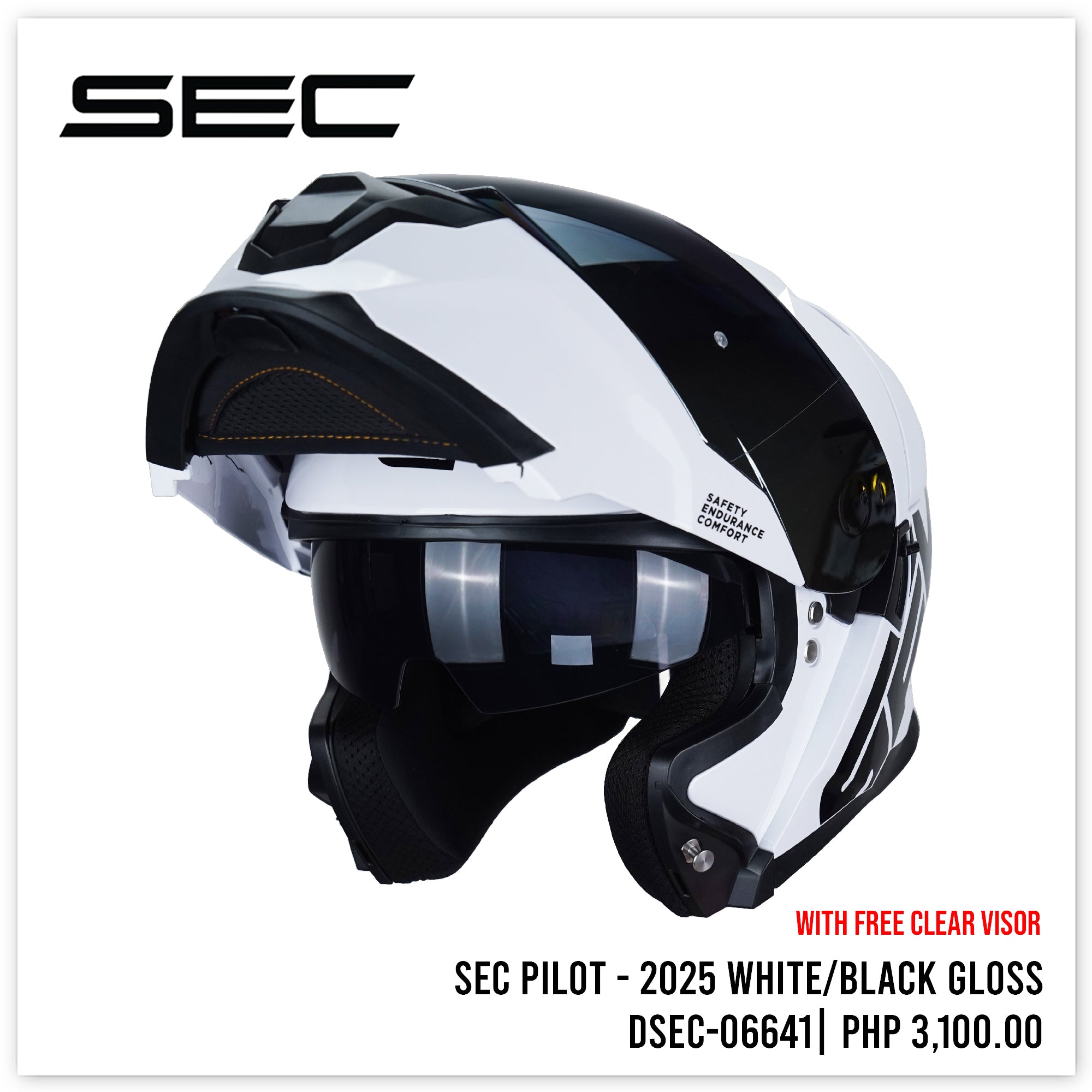 SEC PILOT - 2025 (WHITE/BLACK)