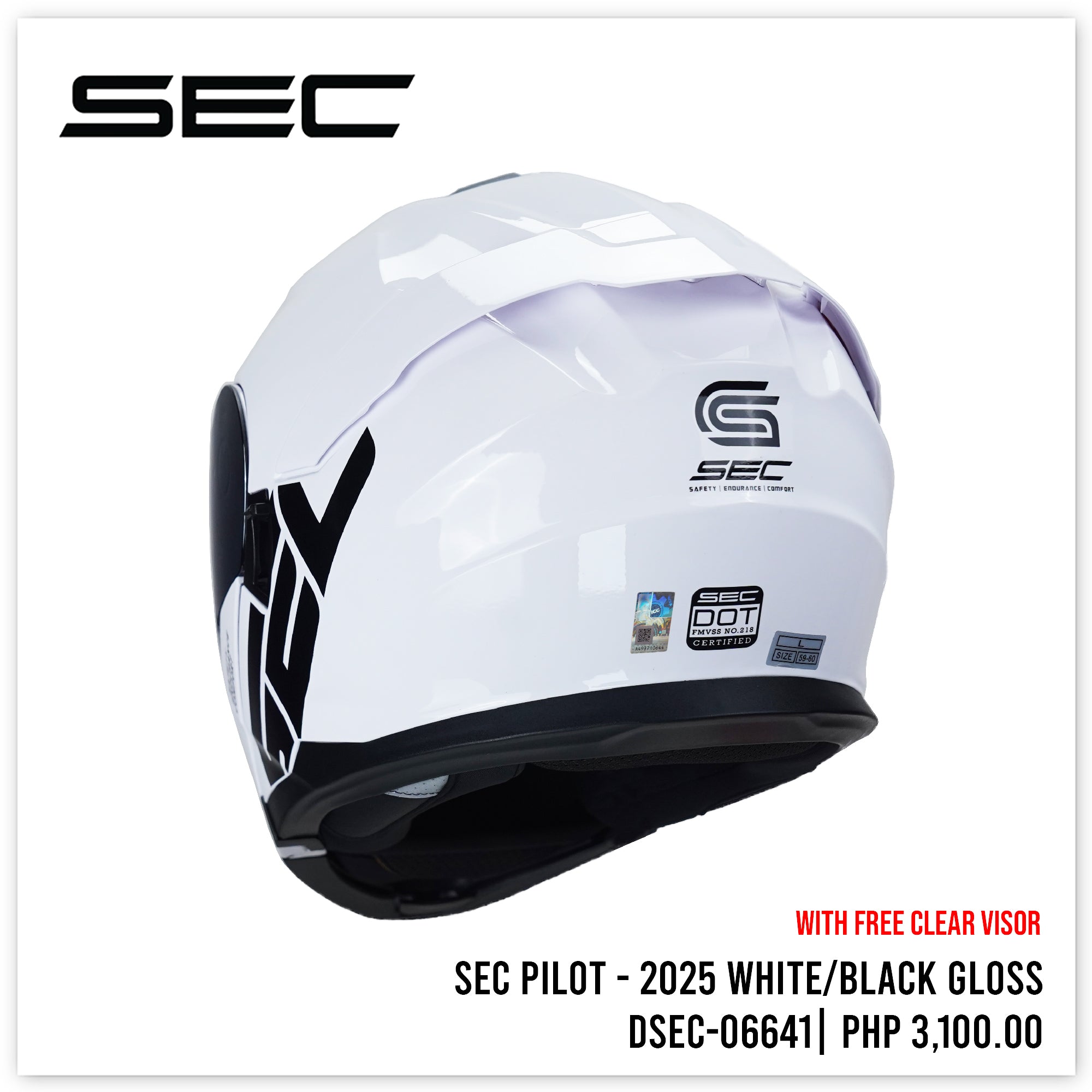SEC PILOT - 2025 (WHITE/BLACK)